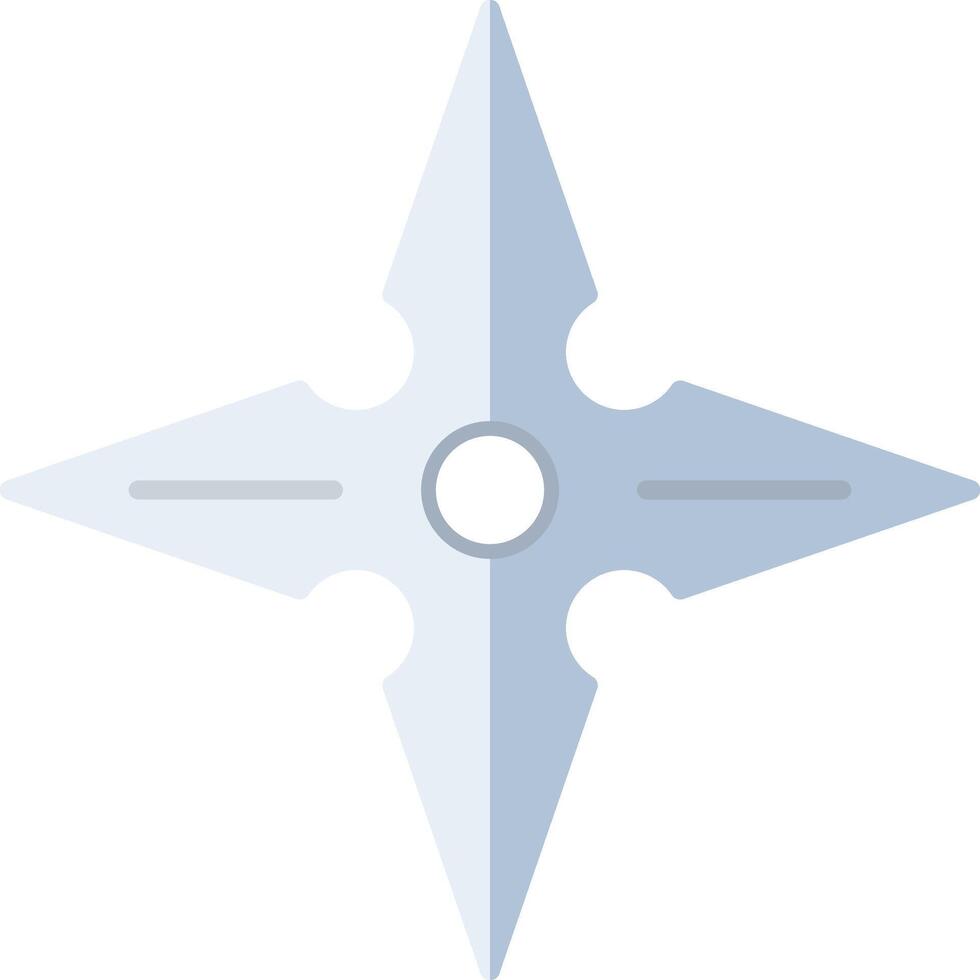 shuriken plano ligero icono vector