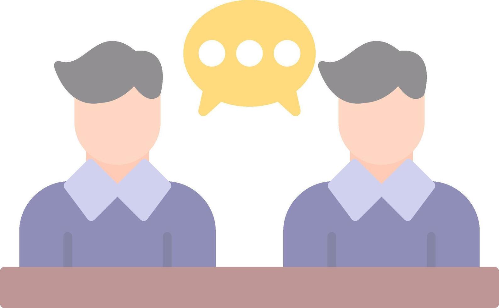 Business Meeting Flat Light Icon vector