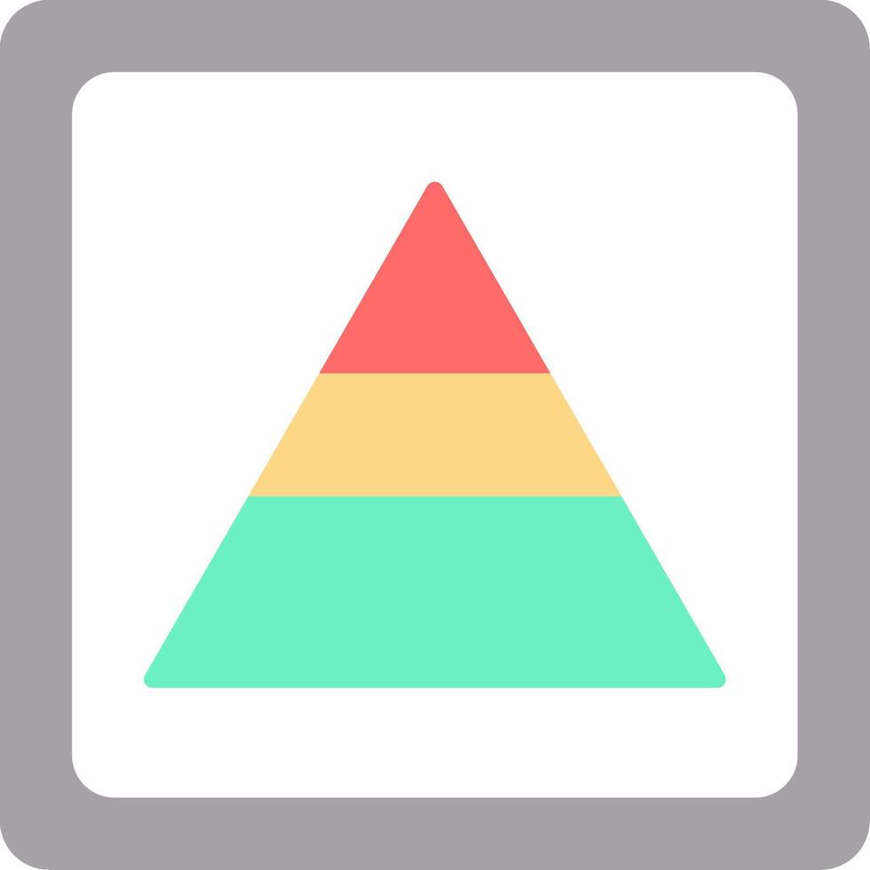 Pyramid Flat Light Icon vector