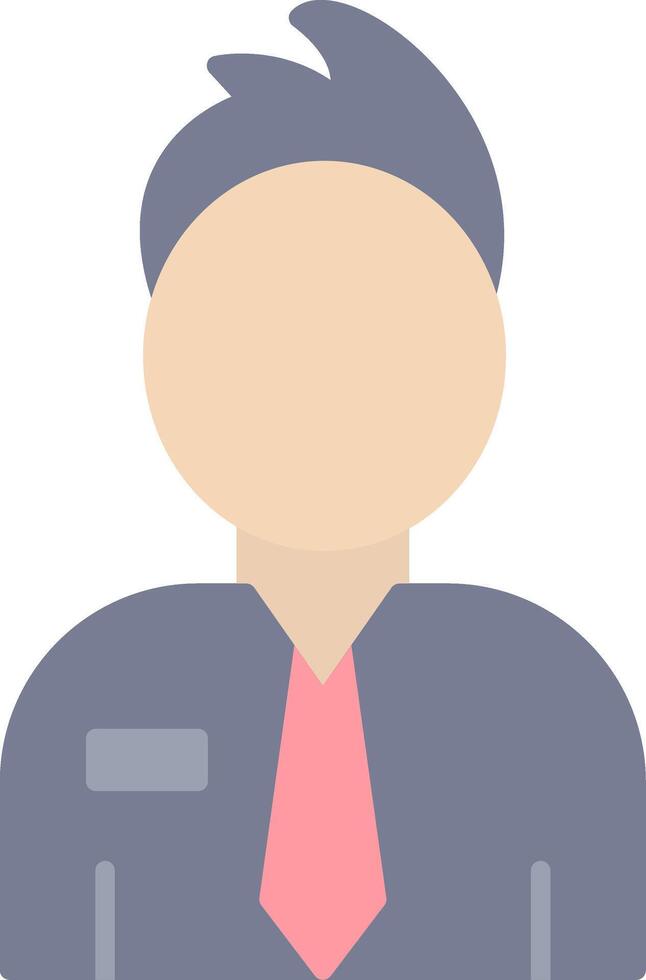 Employee Flat Light Icon vector