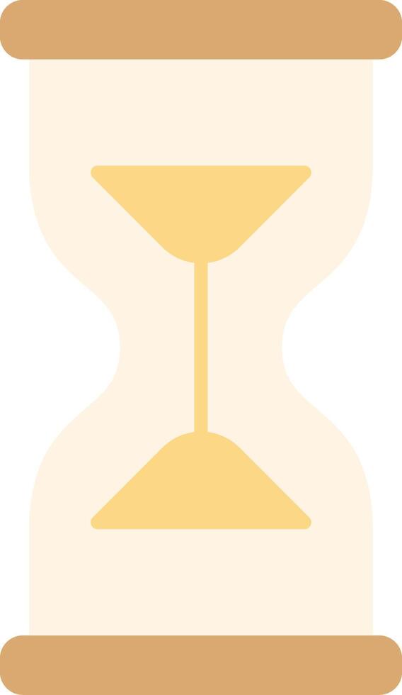 reloj de arena plano ligero icono vector