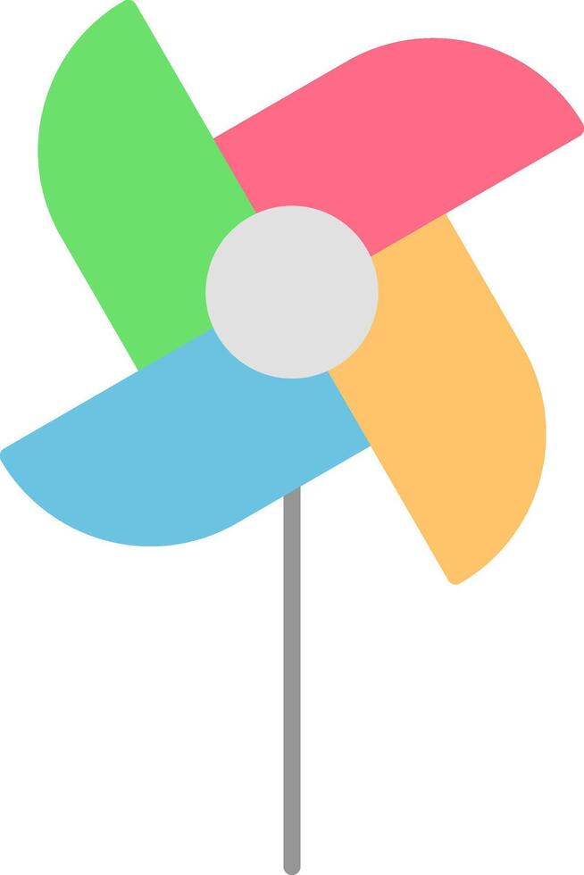 Pinwheel Flat Light Icon vector