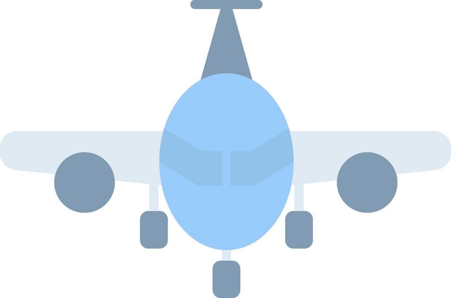 Airplane Flat Light Icon vector