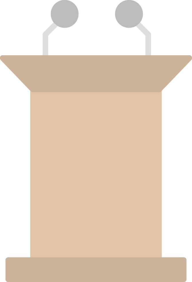 podio plano ligero icono vector