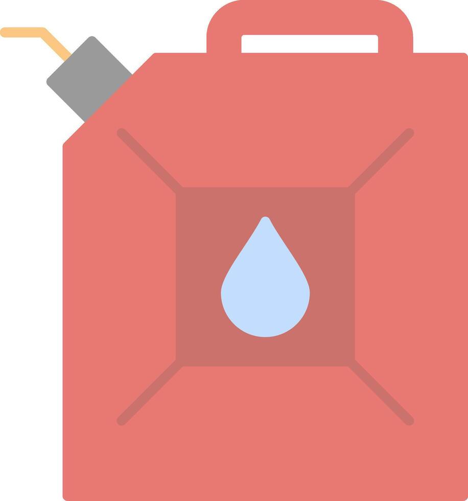 Gas Can Flat Light Icon vector
