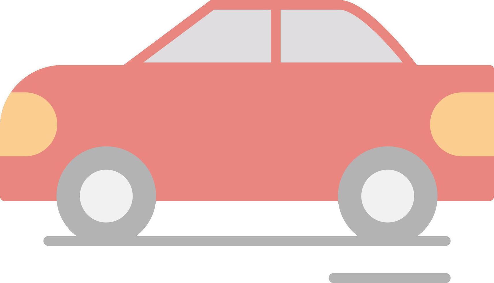 Race Car Flat Light Icon vector