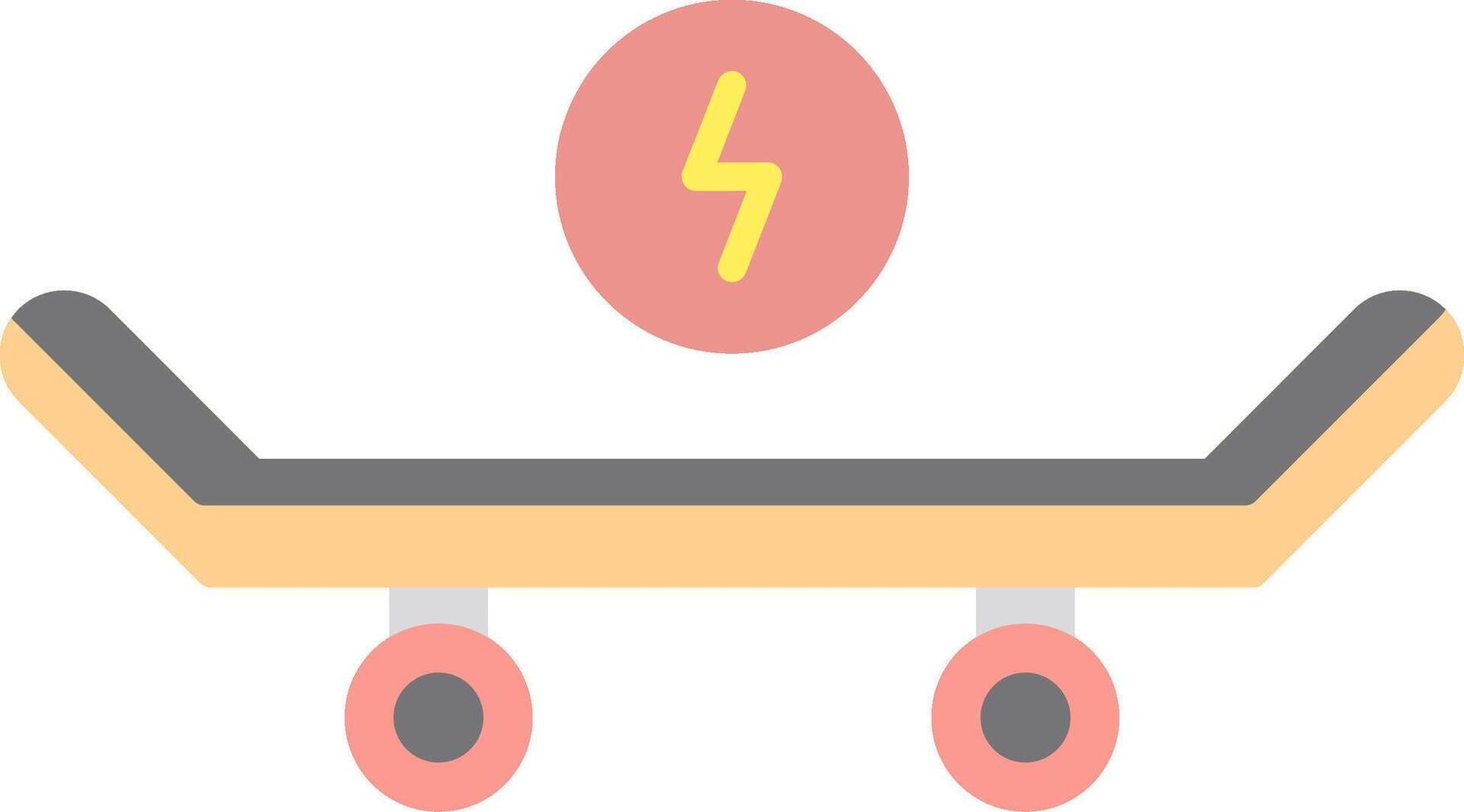Skateboard Flat Light Icon vector