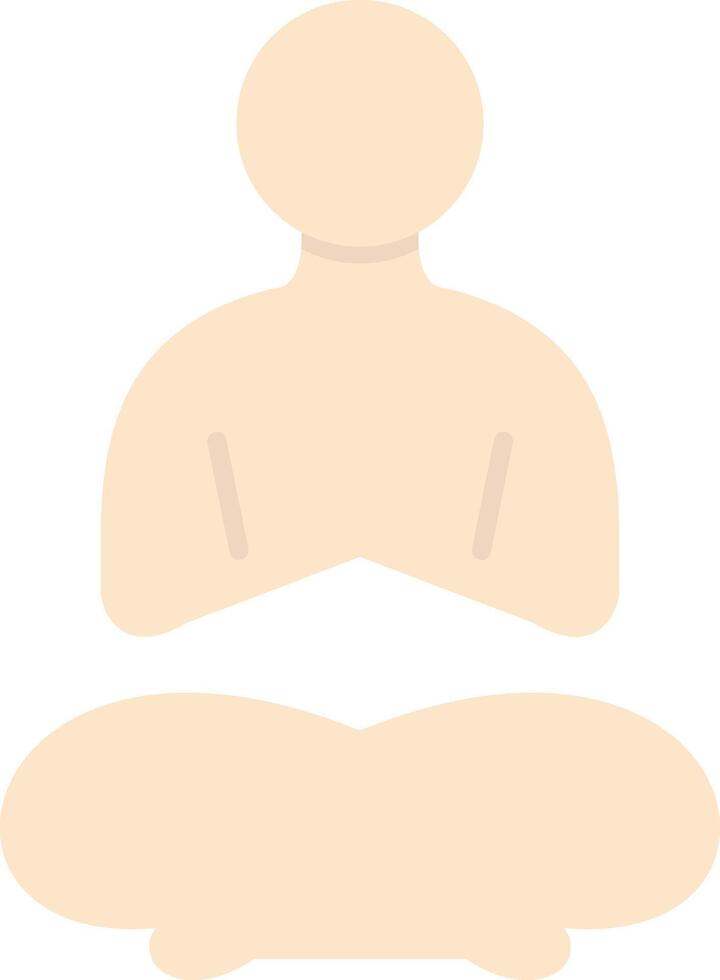 Yoga Flat Light Icon vector