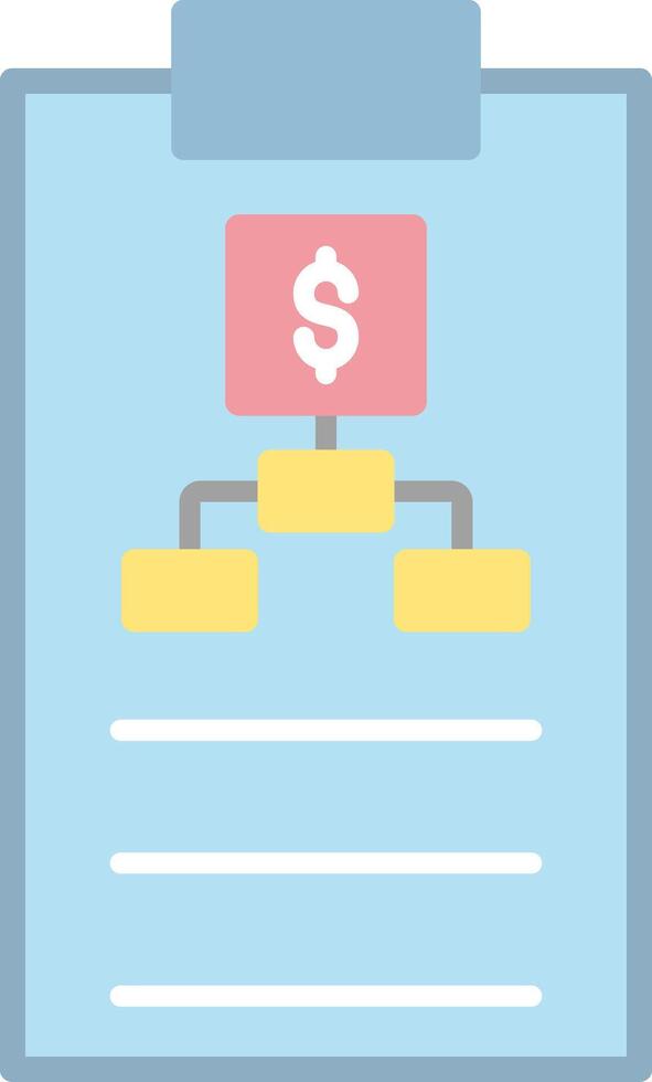 Planing Flat Light Icon vector