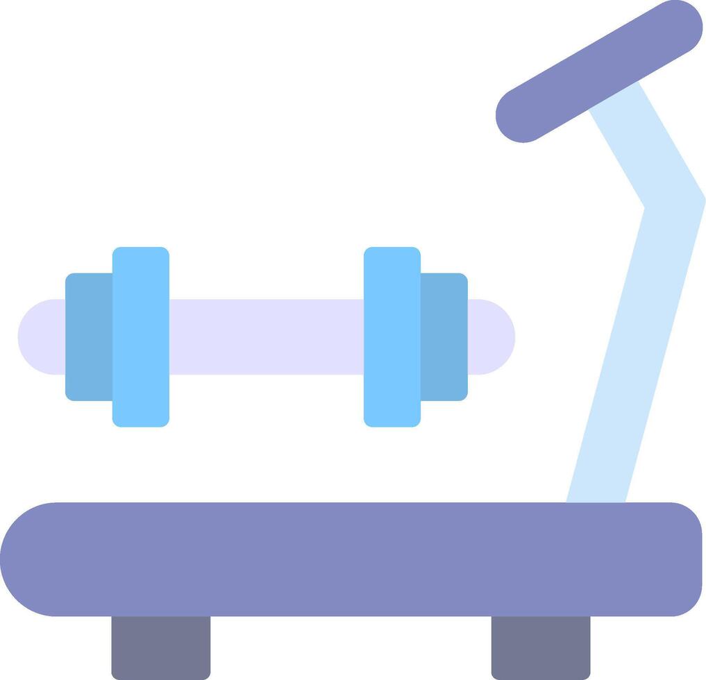 gimnasio plano ligero icono vector