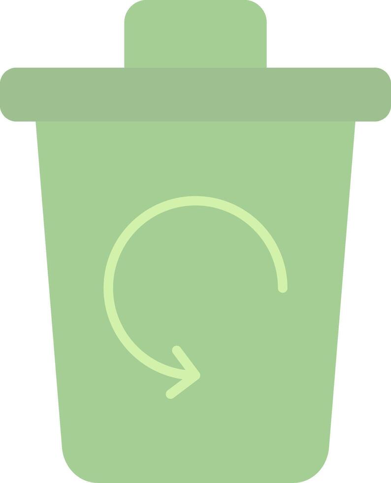 basura compartimiento plano ligero icono vector