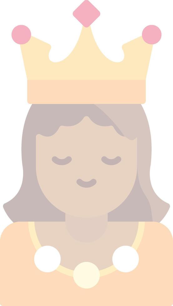 Princess Flat Light Icon vector