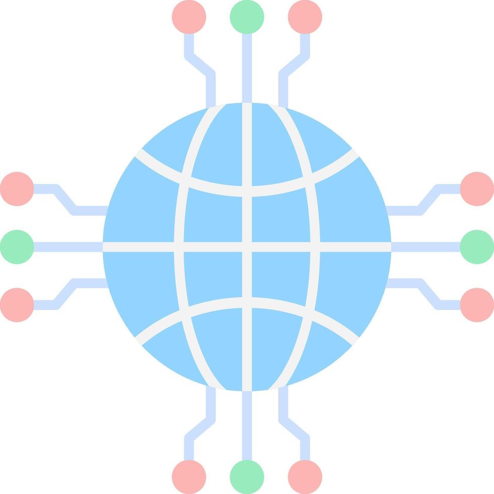 Network Flat Light Icon vector