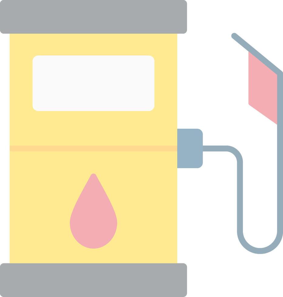 Fuel Station Flat Light Icon vector