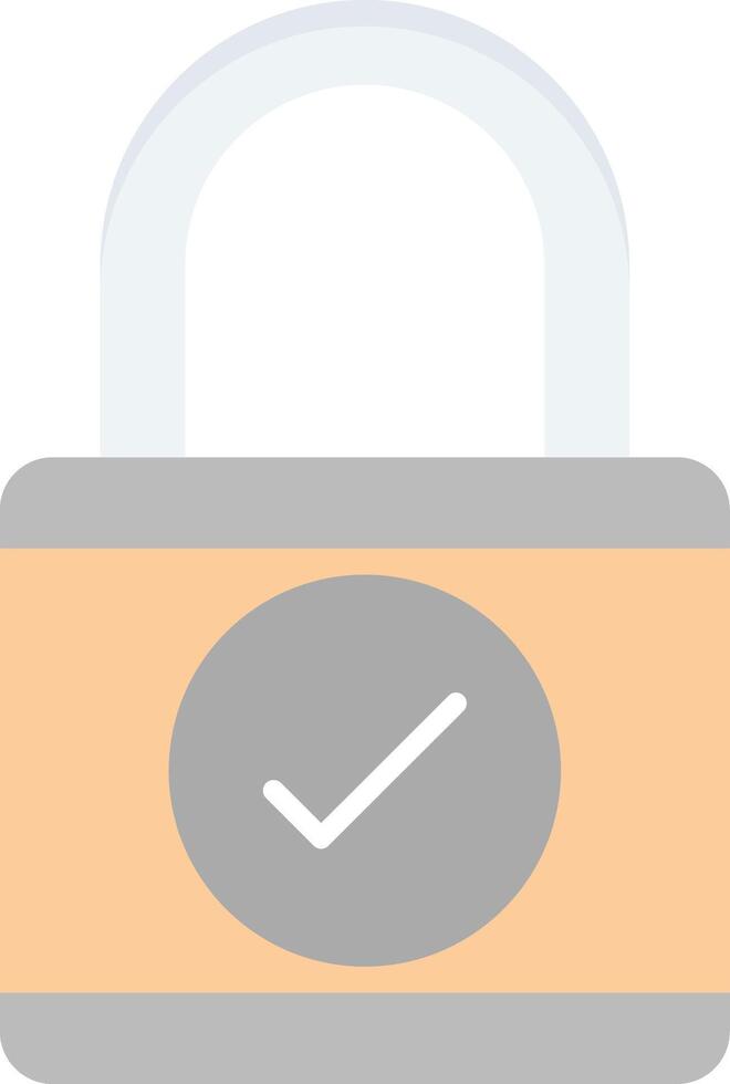 Lock Flat Light Icon vector