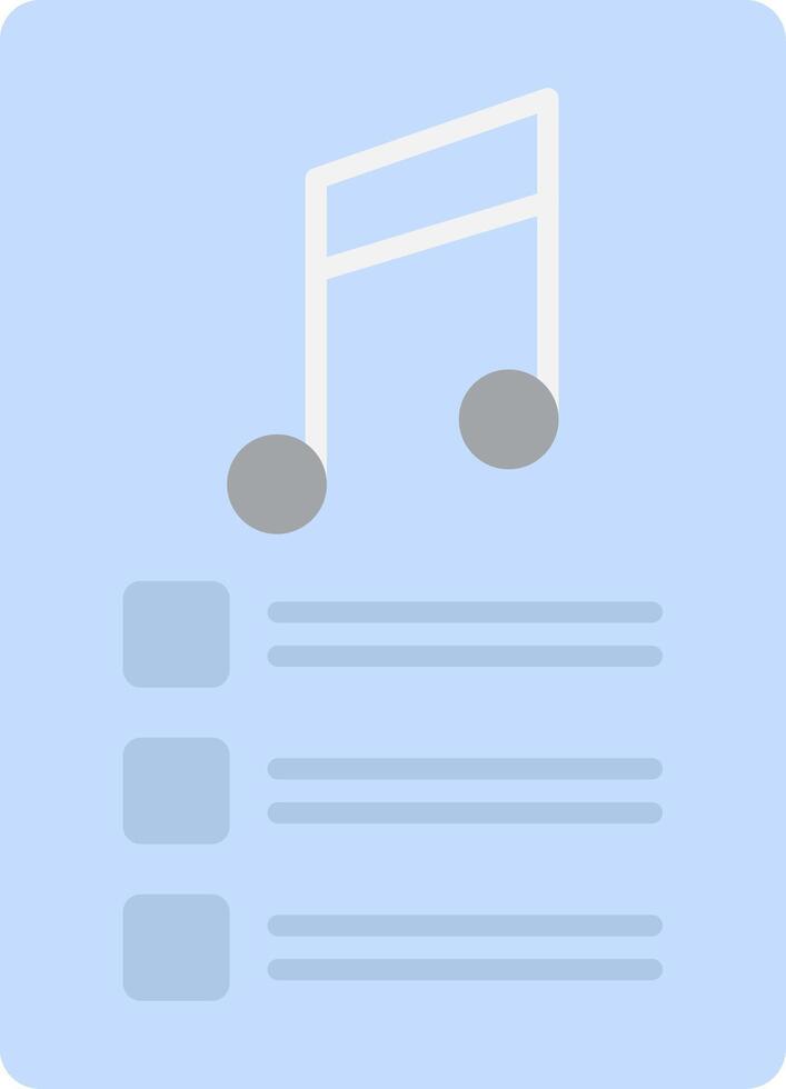 PlayList Flat Light Icon vector