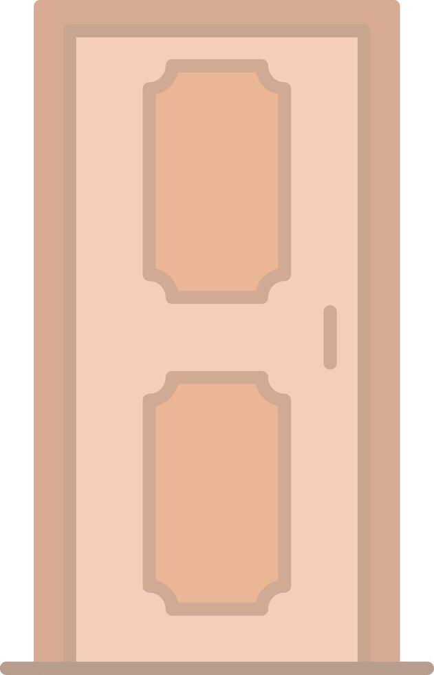 Door Flat Light Icon vector