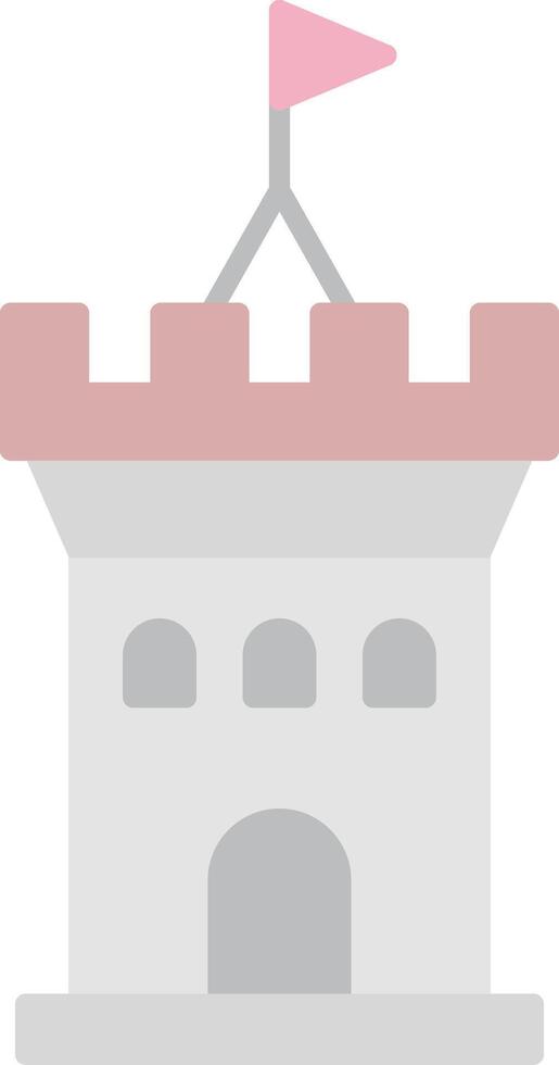 Castle Flat Light Icon vector