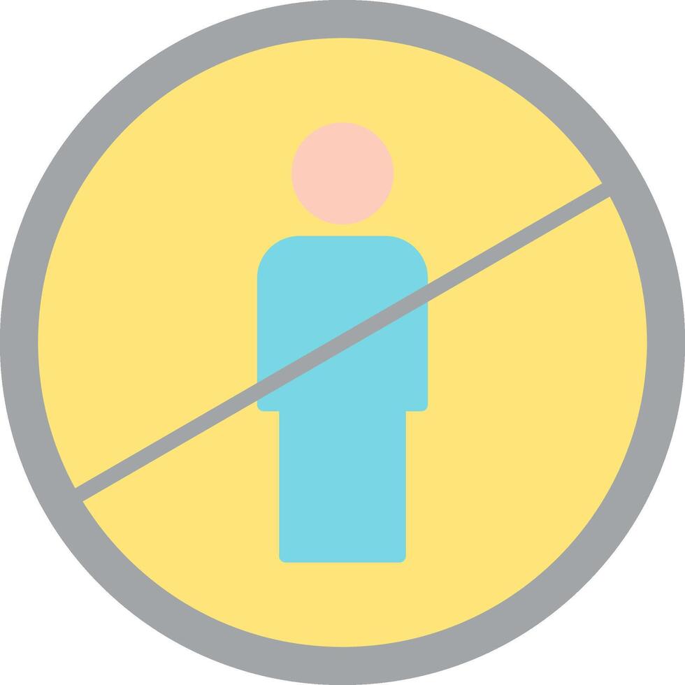 No Entry Flat Light Icon vector