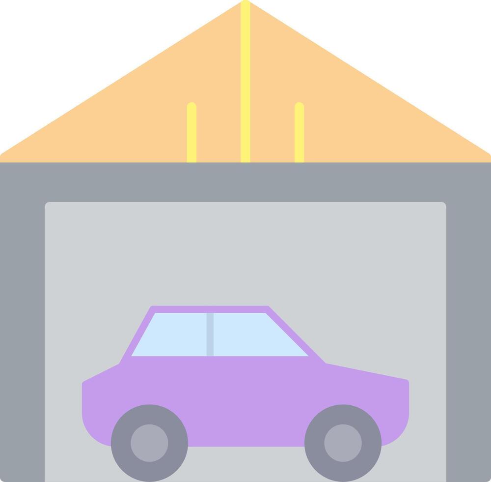 Garage Flat Light Icon vector