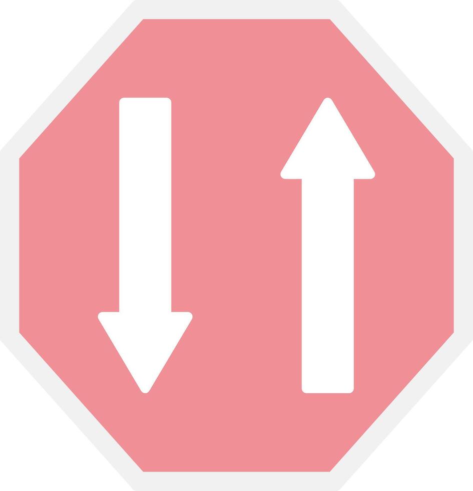 Two Way Flat Light Icon vector