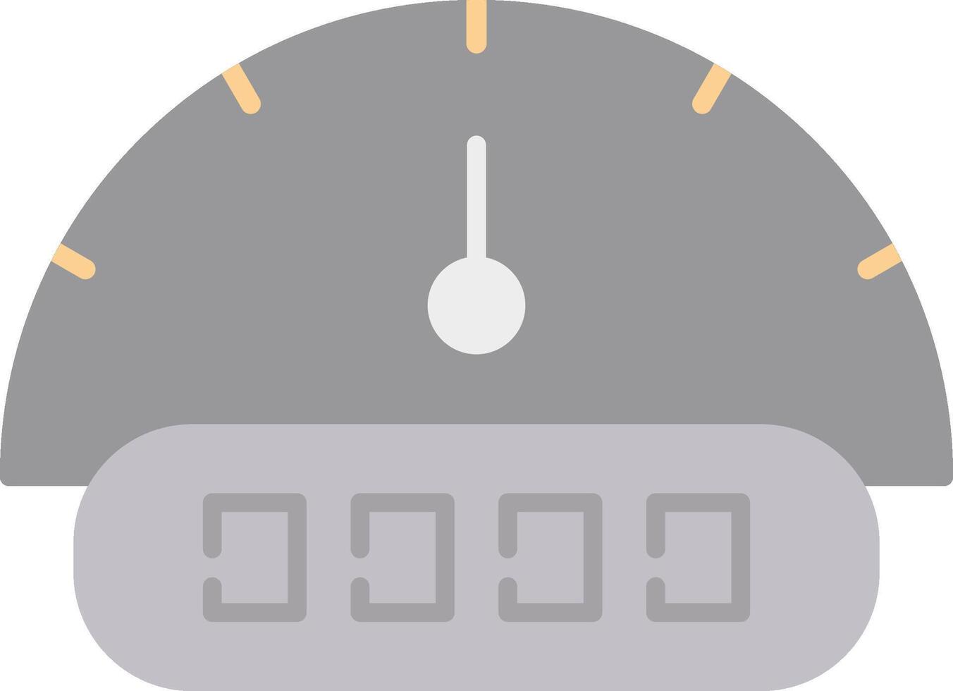 Tachometer Flat Light Icon vector