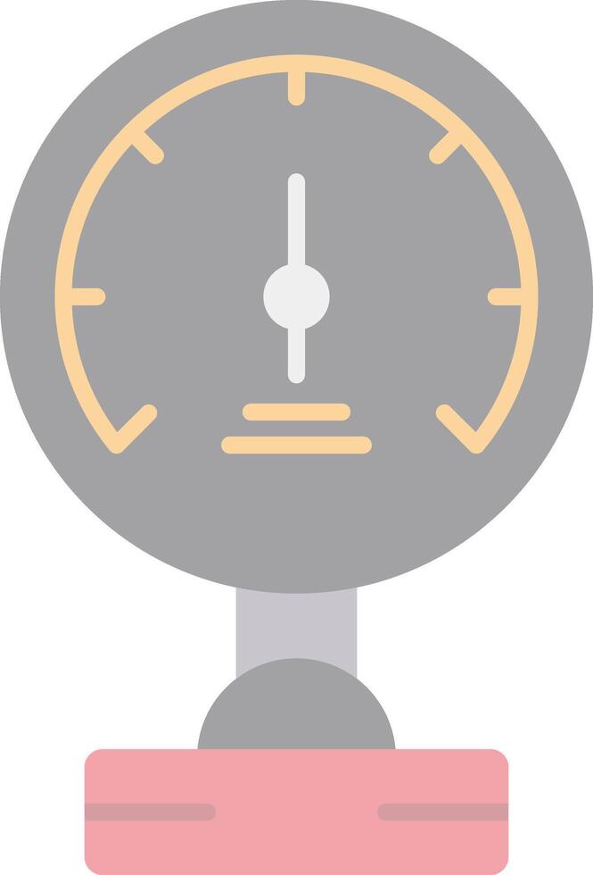 Pressure Meter Flat Light Icon vector