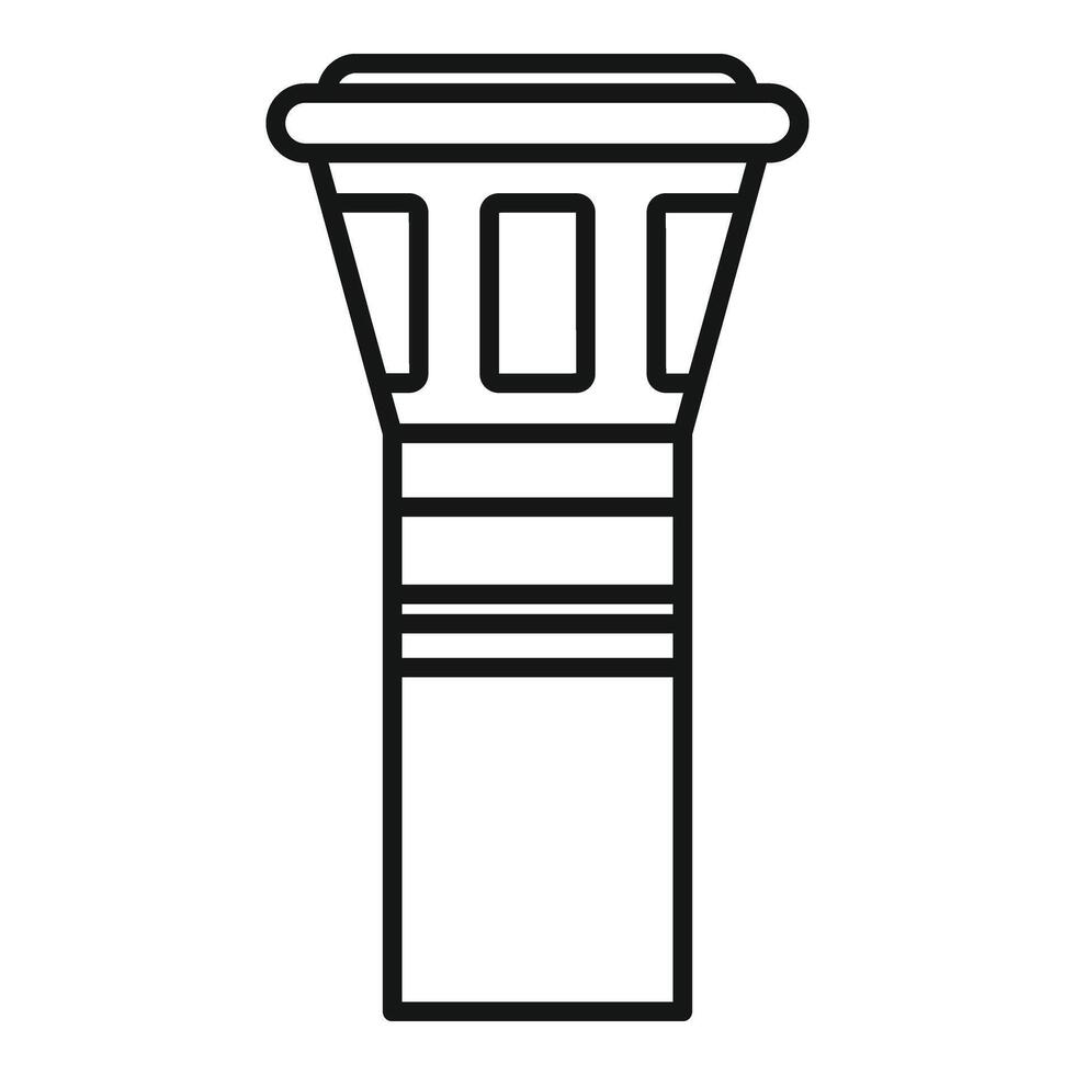 Airport tower icon outline vector. Inside aero relax vector