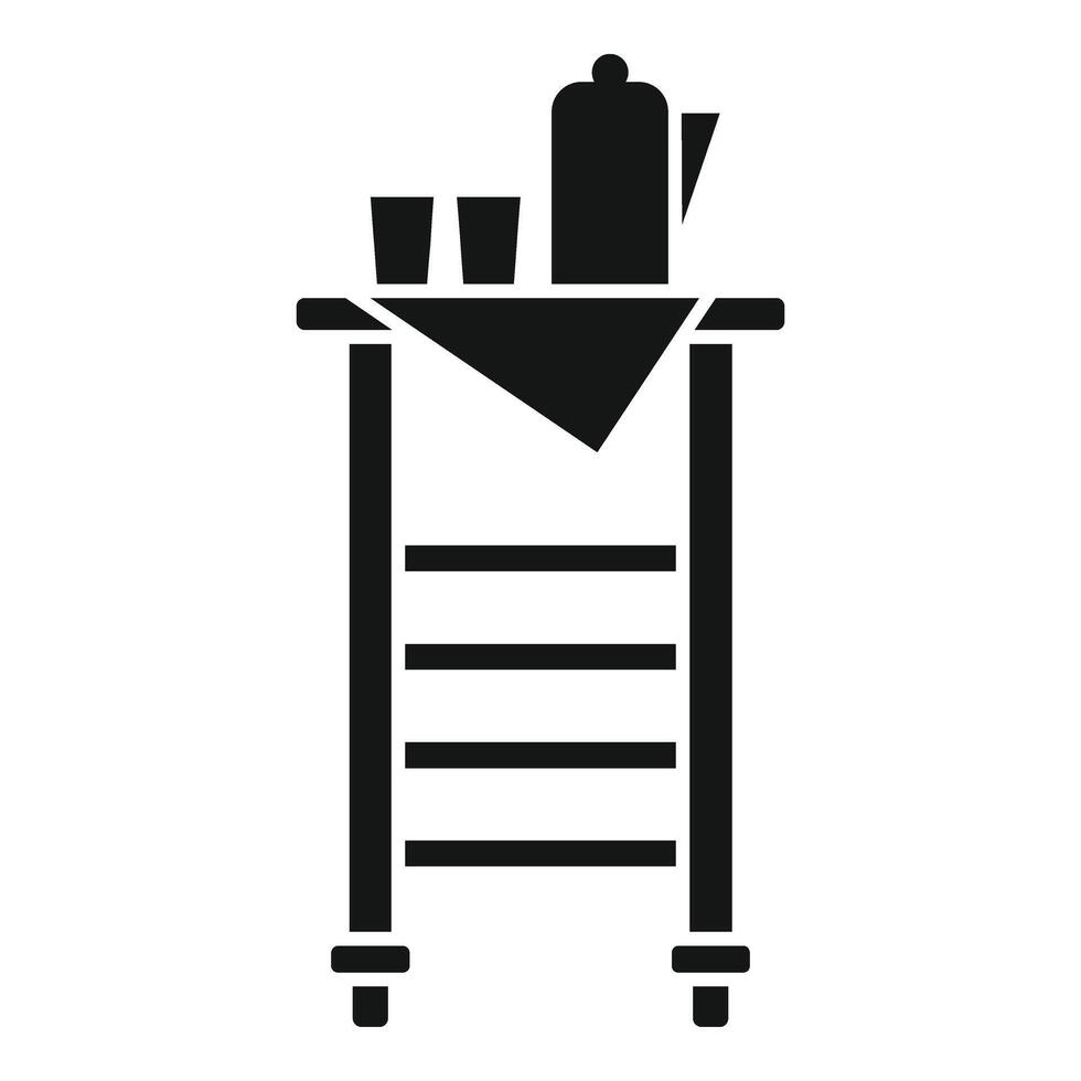 Airplane food cart icon simple vector. Air service vector