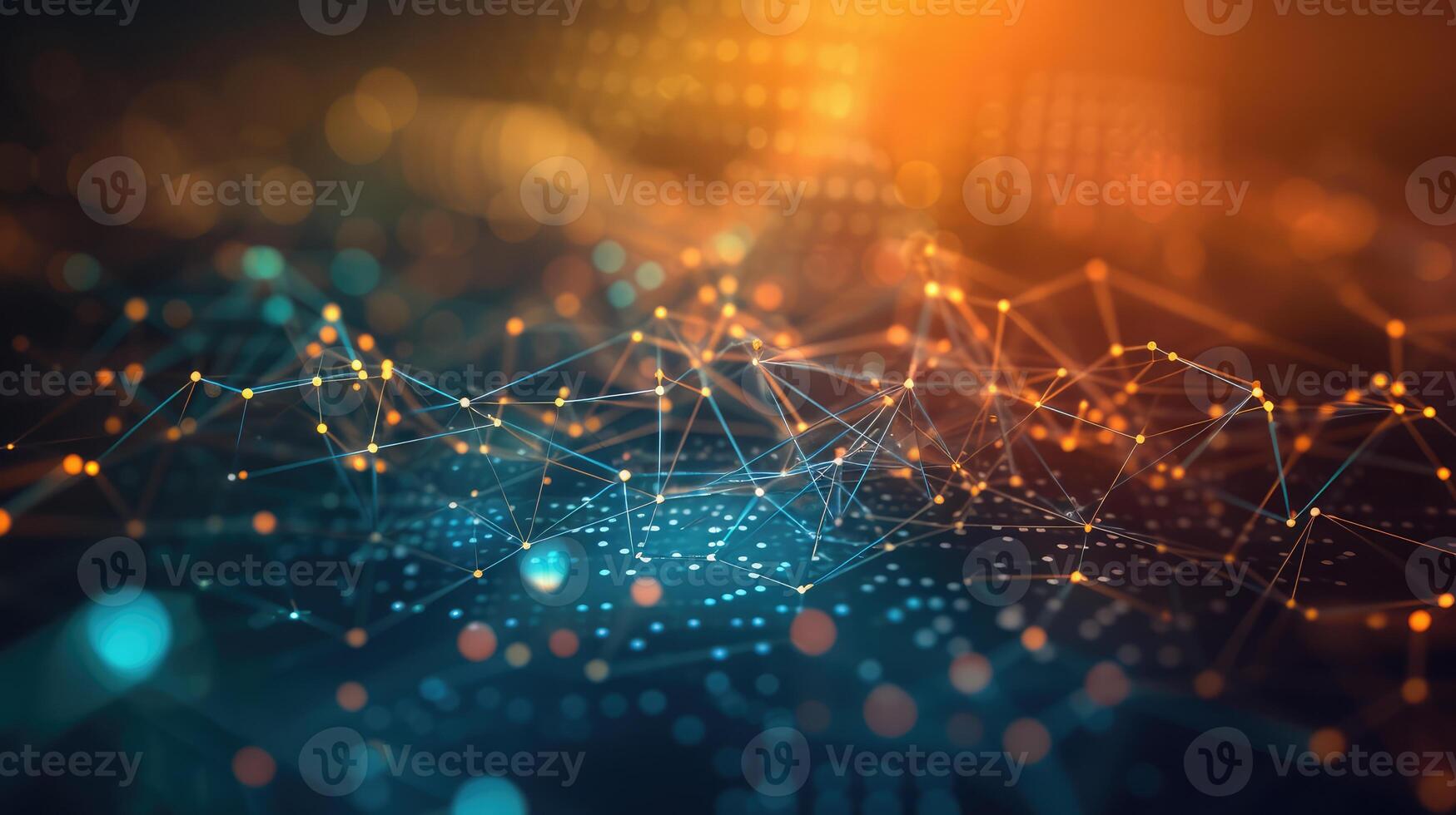 AI generated technology Business concept abstract background communication concept photo