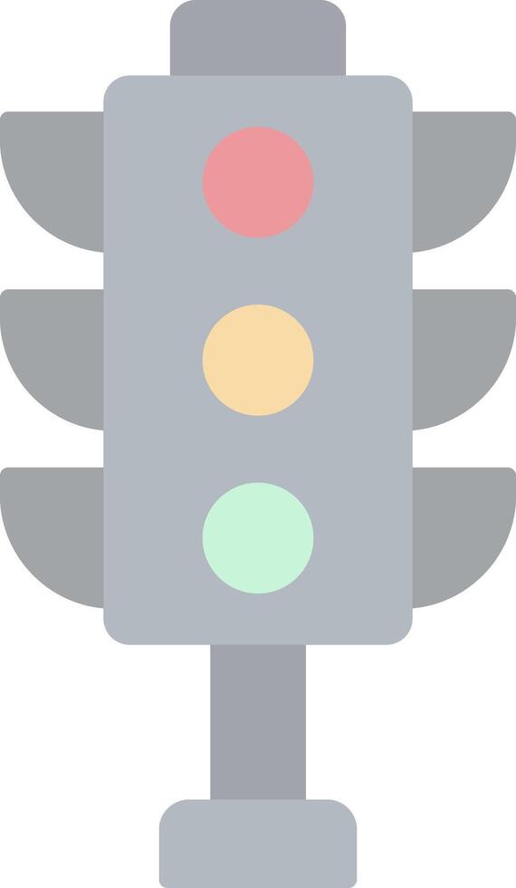 Traffic Lights Flat Light Icon vector