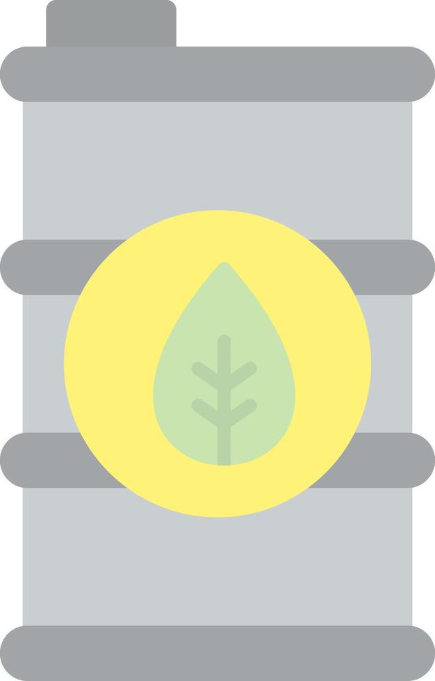 Eco Barrel Flat Light Icon vector