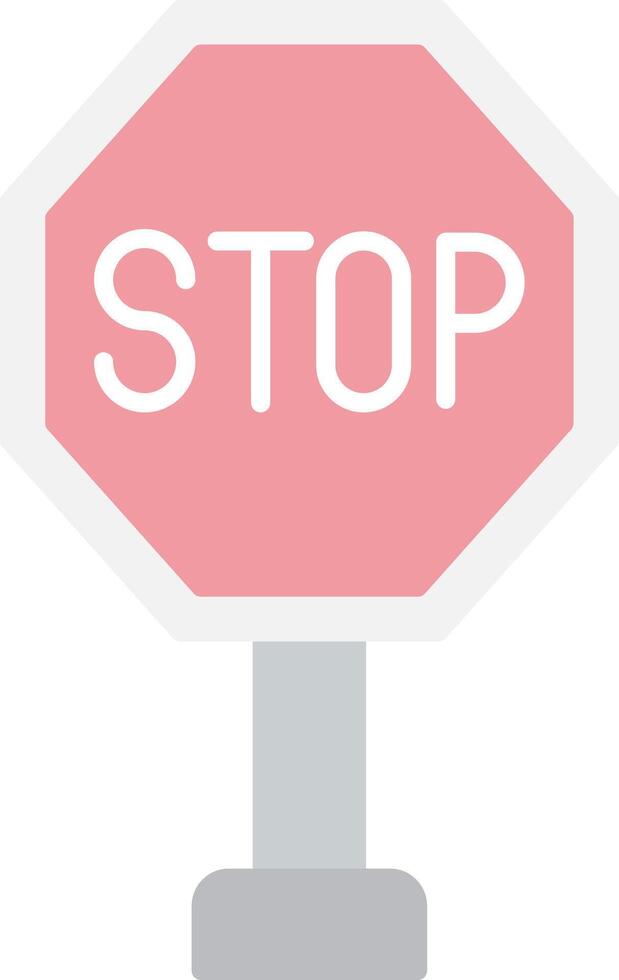 Stop Flat Light Icon vector