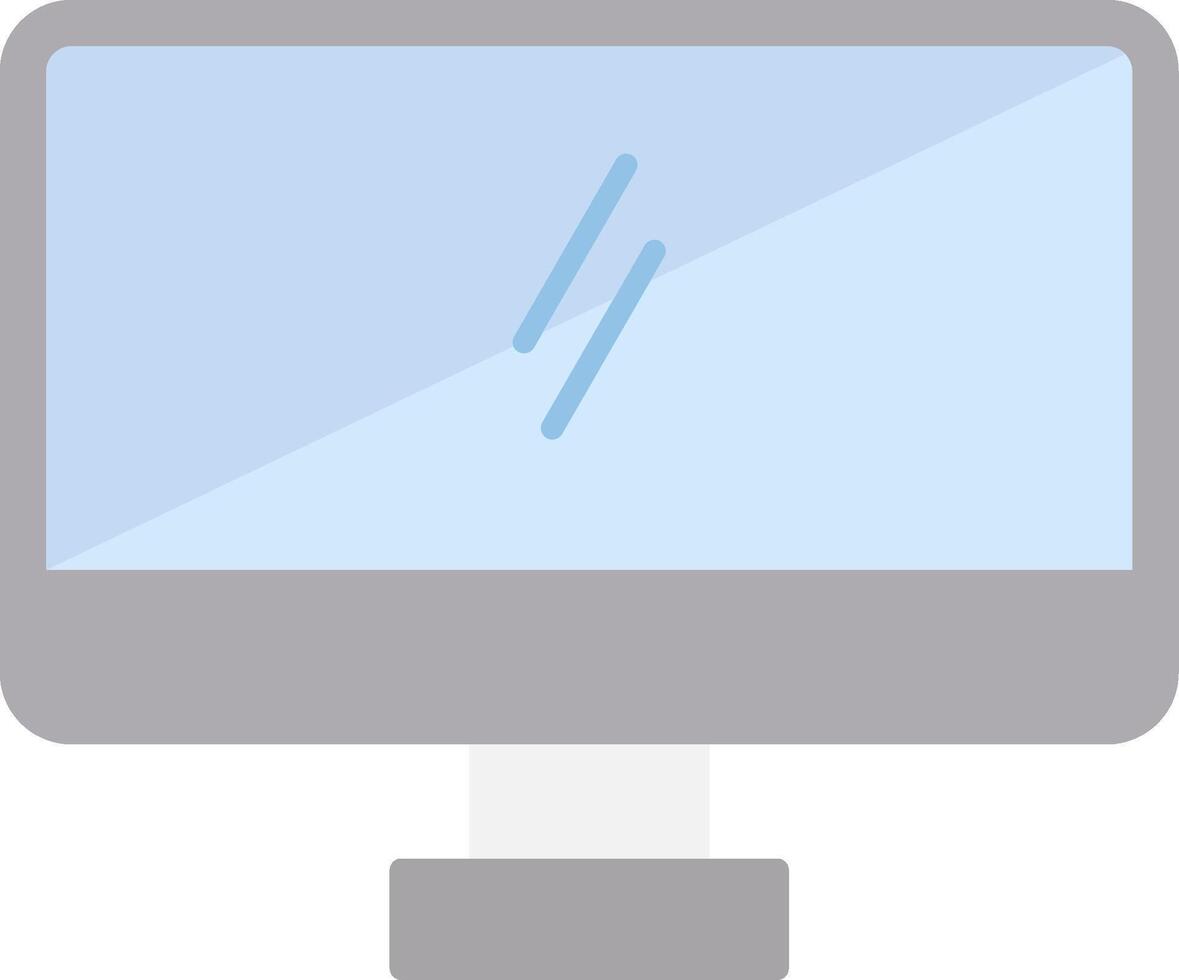 Computer Flat Light Icon vector