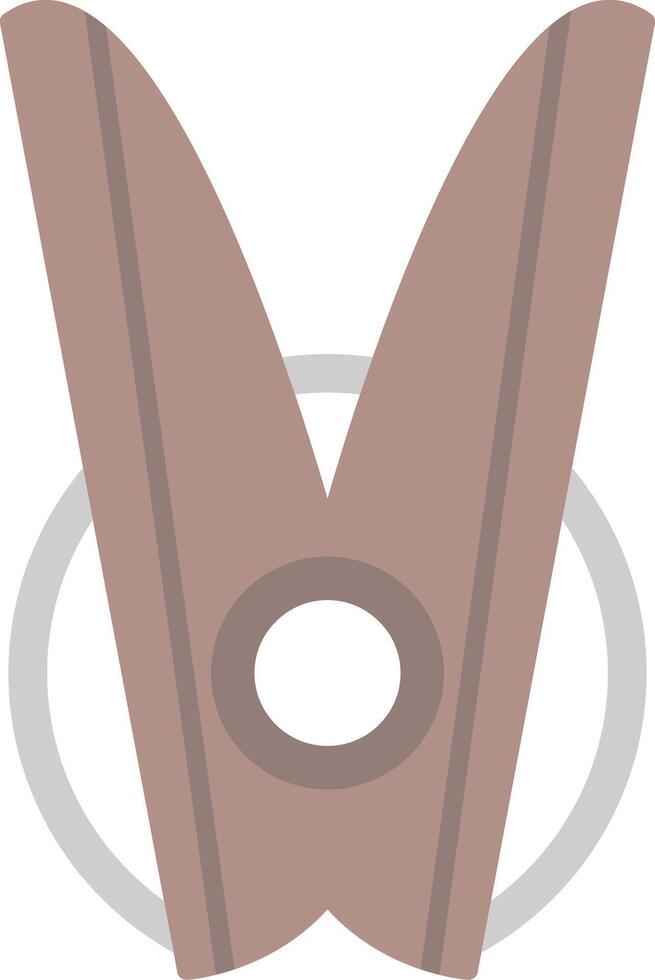 Clothespin Flat Light Icon vector