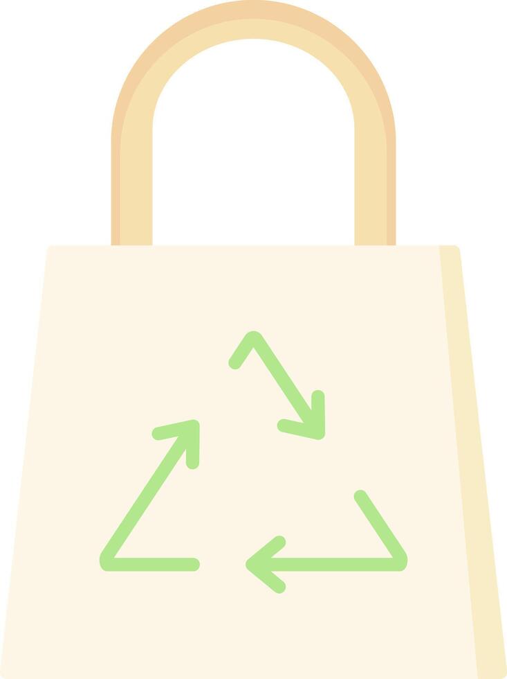 Recycle Bag Flat Light Icon vector