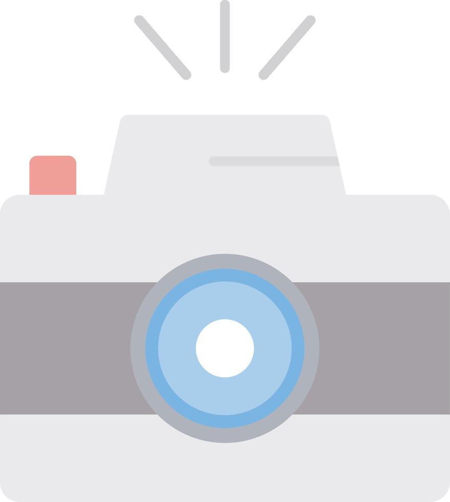 Photo Camera Flat Light Icon vector