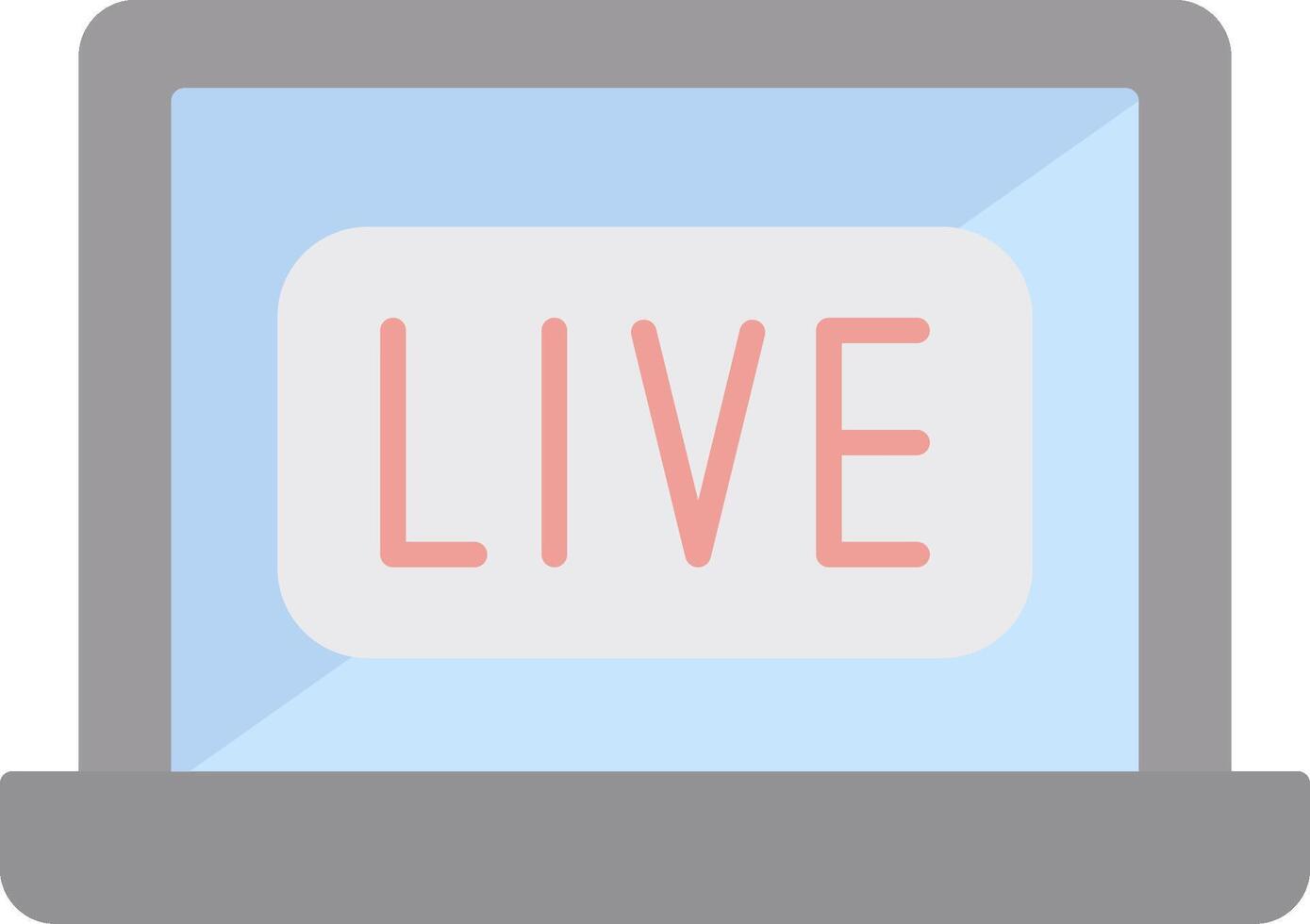 Live Flat Light Icon vector