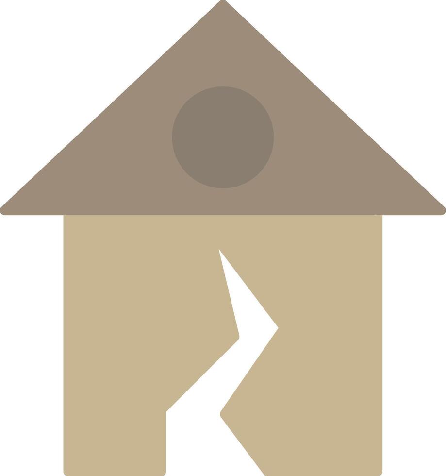 Earthquake Flat Light Icon vector