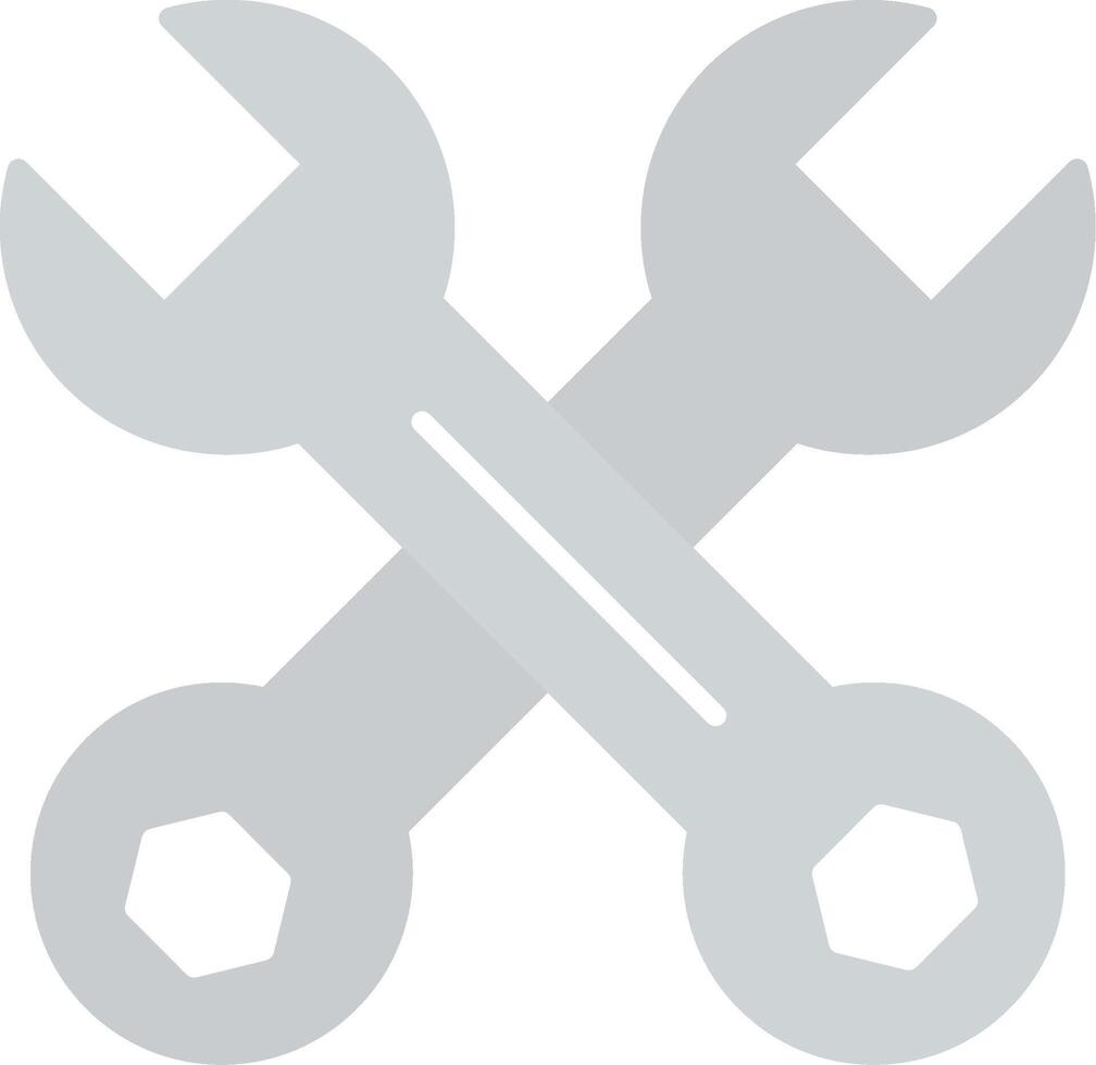 Wrench Flat Light Icon vector