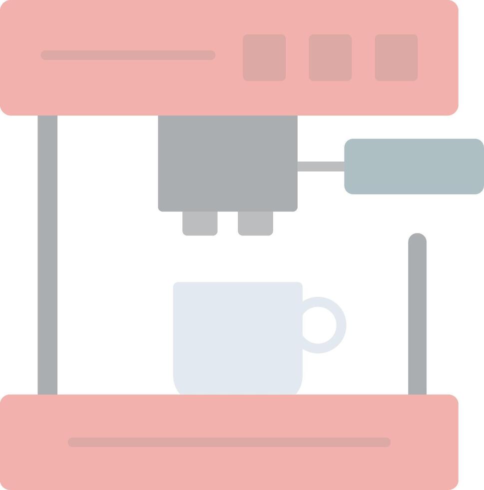 café máquina plano ligero icono vector