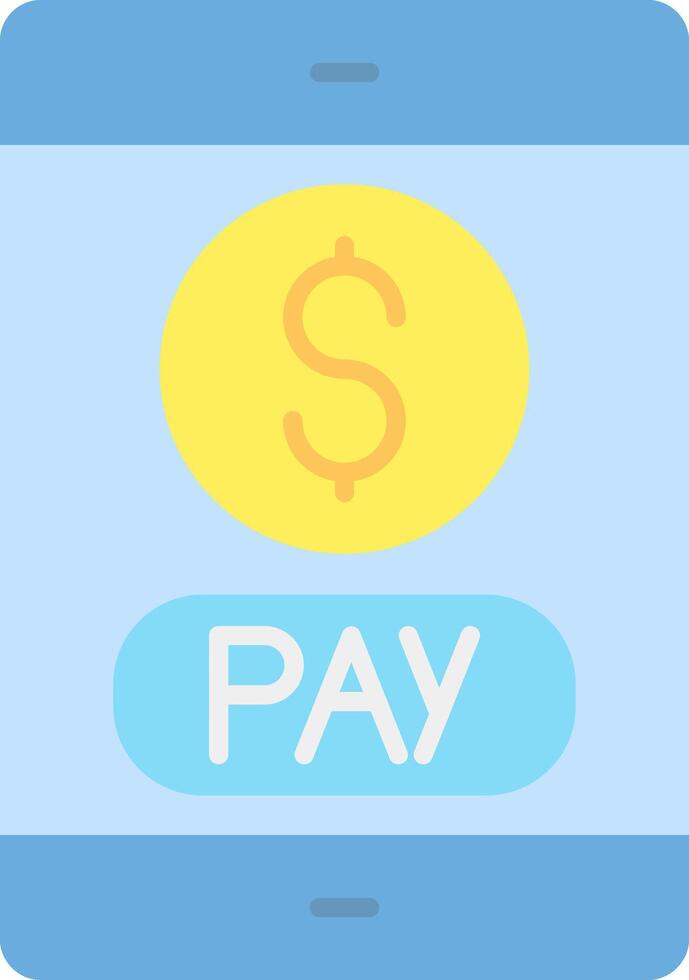 Mobile Payment Flat Light Icon vector