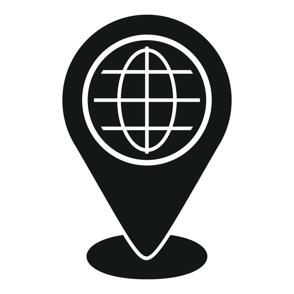 Global location seo icon simple vector. Rank market vector