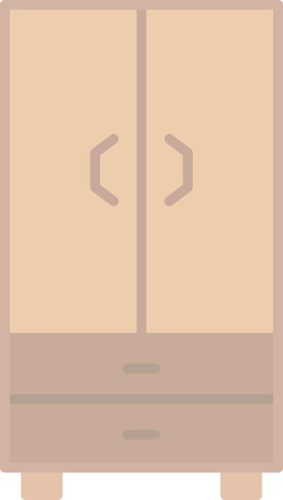 Cupboard Flat Light Icon vector