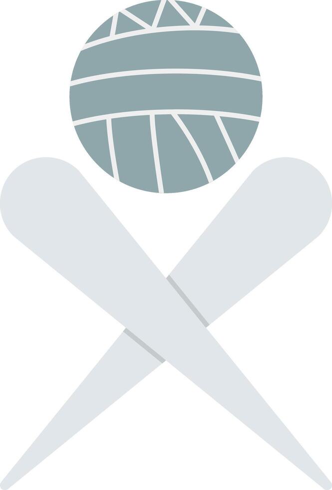 Knitting Needles Flat Light Icon vector