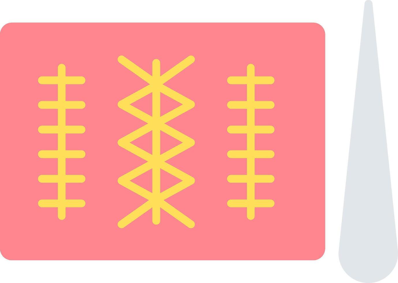 Stitches Flat Light Icon vector