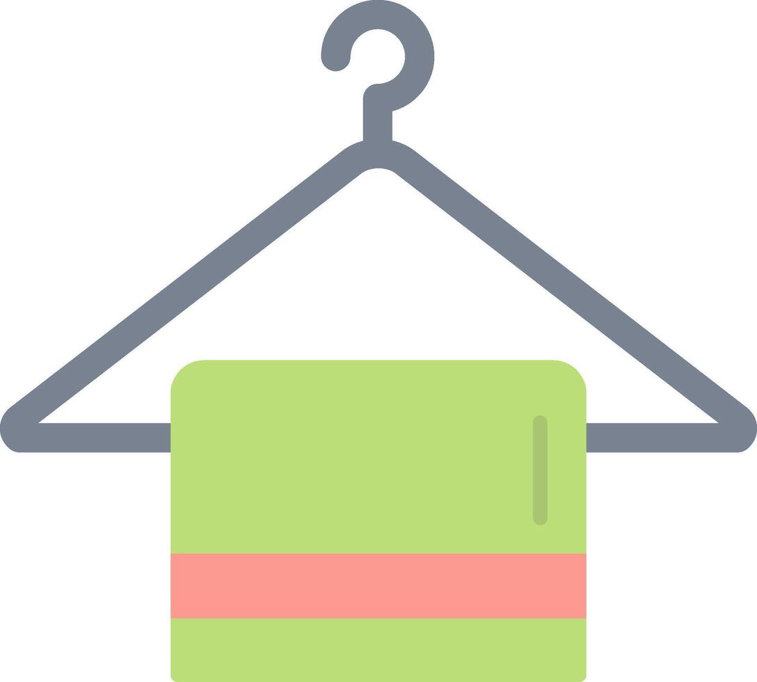 Towel Hanger Flat Light Icon vector
