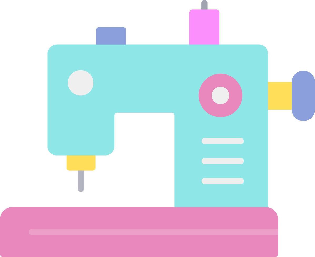 Sewing Machine Flat Light Icon vector