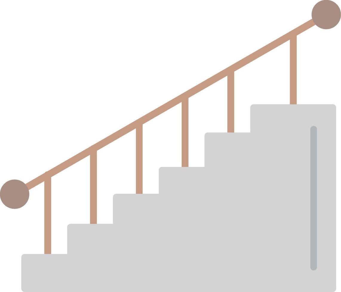 Stair Flat Light Icon vector