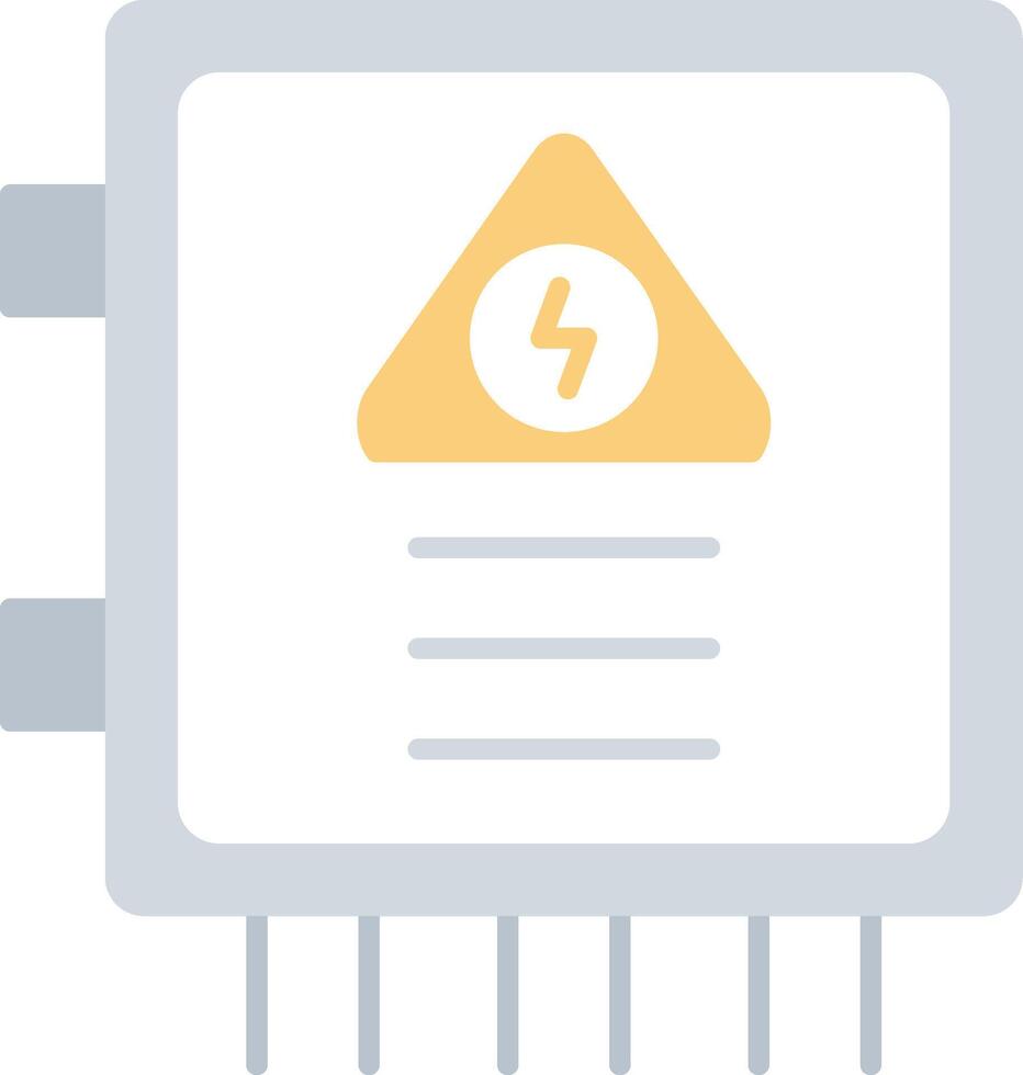 Fuse Box Flat Light Icon vector